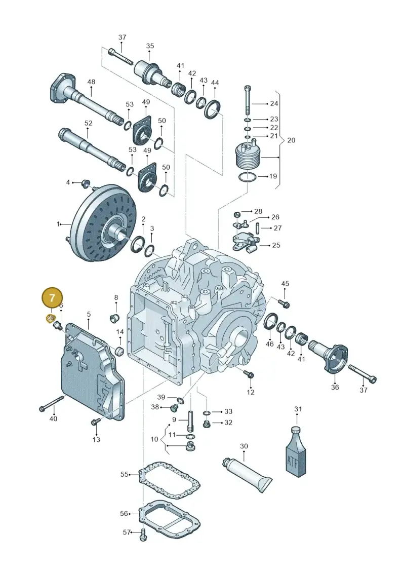01M321435B — Volkswagen Sharan (2008-2010) diagram 406321650, position 7
