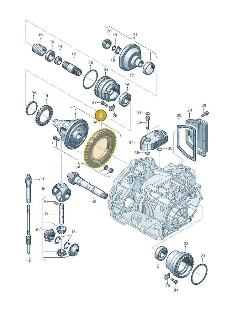 01M409111S — Volkswagen New Beetle 06> (2005-) diagram 201409500, position 3