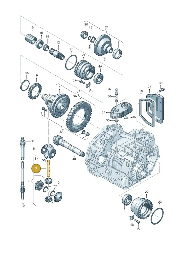 01M409177B — Volkswagen New Beetle 06> (2005-) diagram 201409500, position 7