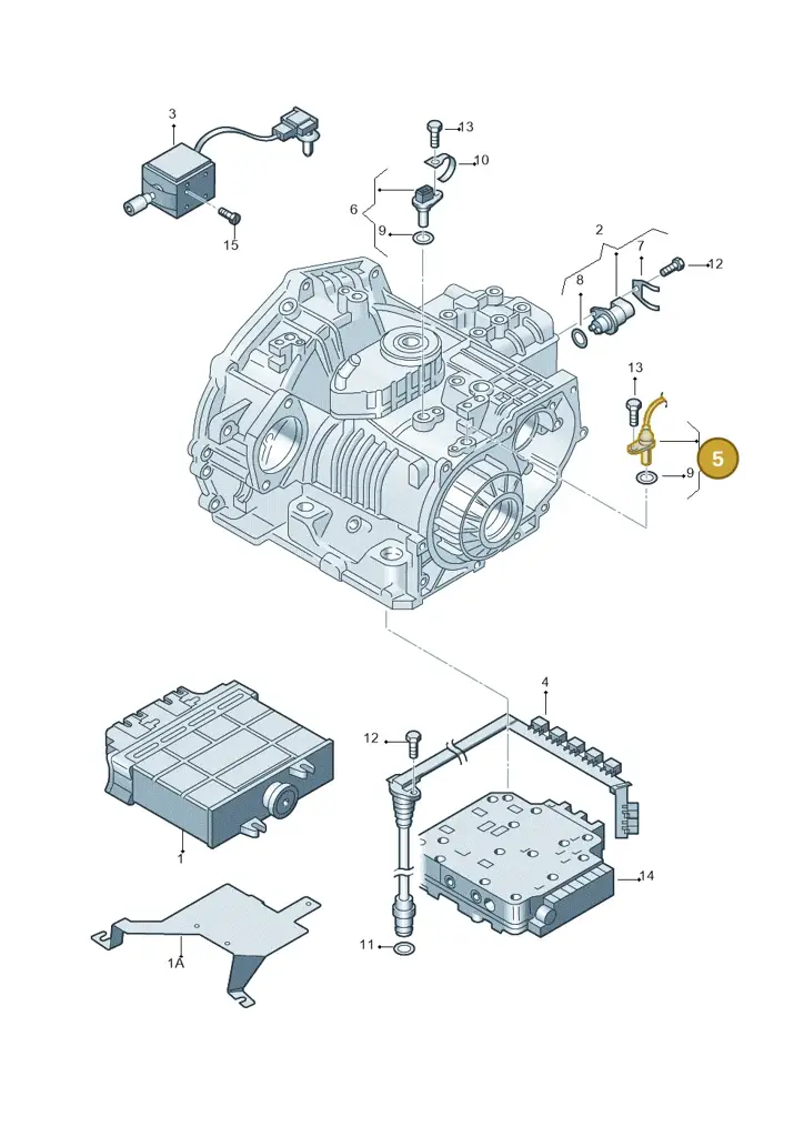 01M927321 — Volkswagen Jetta Wagon (2001-2001) diagram 194927500, position 5
