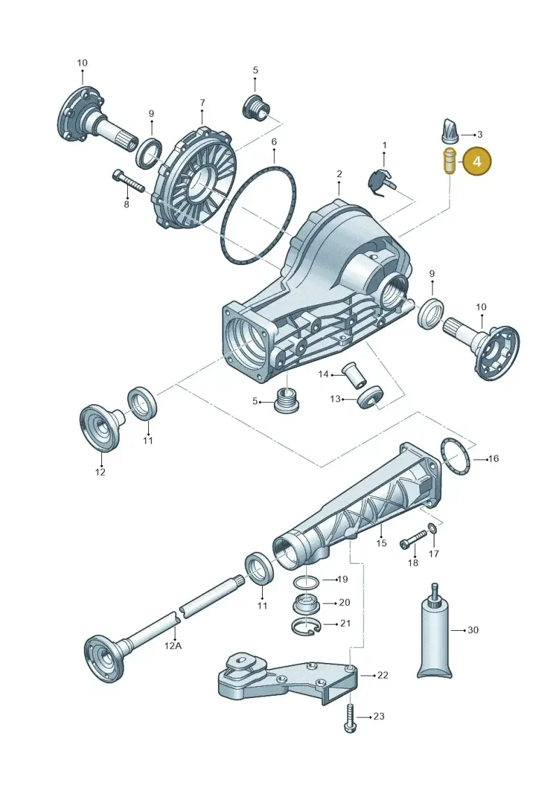 01R525095 — Volkswagen Phaeton 4motion (2010-2016) diagram 195525200, position 4