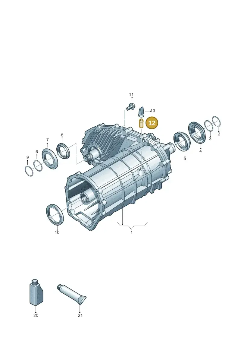 01R525095 — Volkswagen Touareg (2010-2012) diagram 693341150, position 12