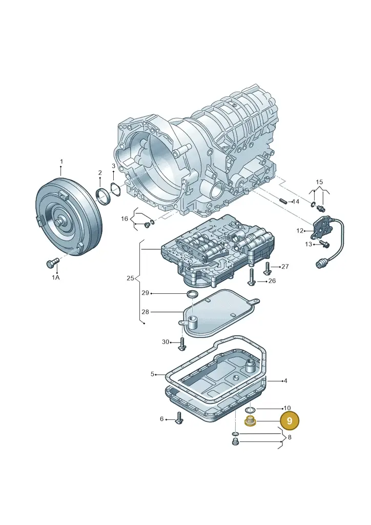 01V321376 — Volkswagen Phaeton 4motion (2010-2016) diagram 710321080, position 9
