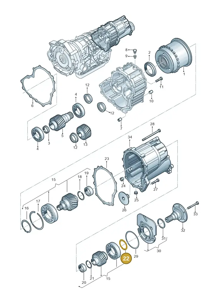 01V409297C — Volkswagen Phaeton 4motion (2010-2016) diagram 153409970, position 22