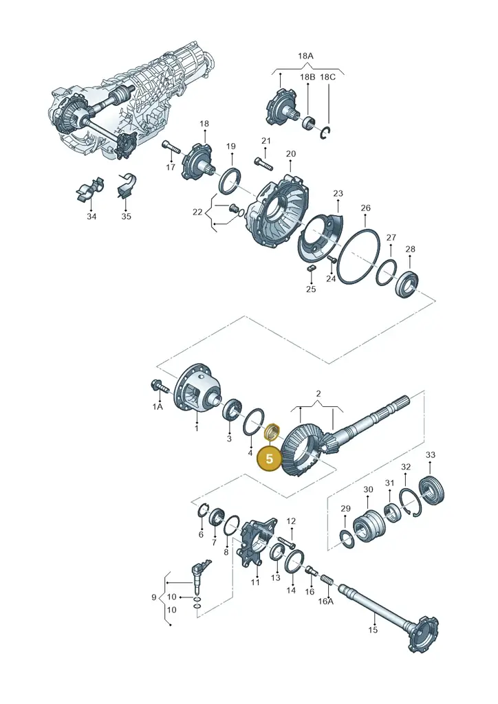 01V409529 — Volkswagen Phaeton 4motion (2010-2016) diagram 218409570, position 5