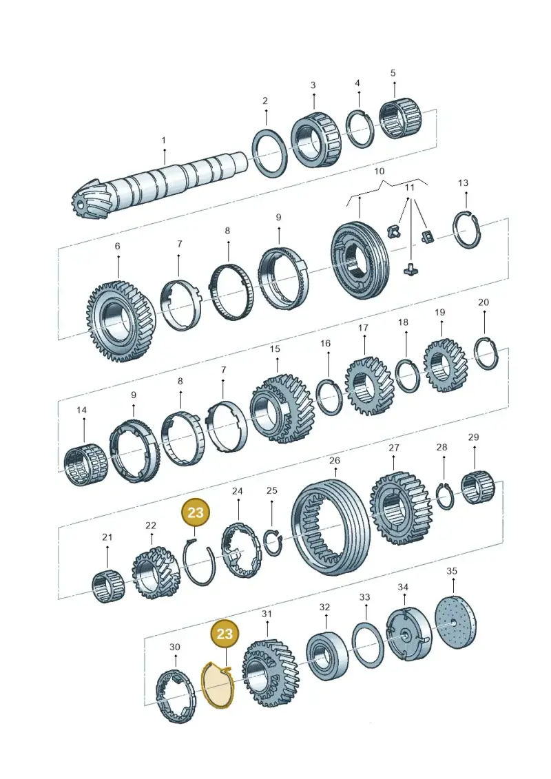 01X311312A — Volkswagen PASSAT/4MOTION/W8 (2002-2005) diagram 211311390, position 23