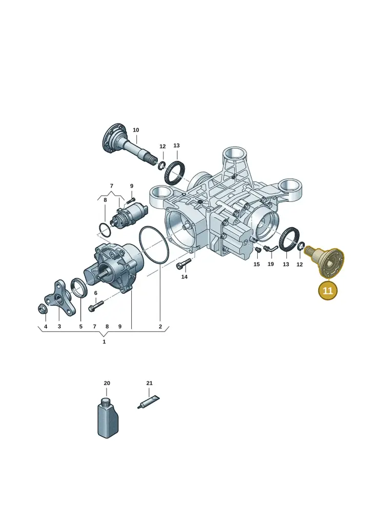 01Z525355 — Volkswagen Tiguan 2.0 4Motion (2017-2024) diagram 5h0525100, position 11