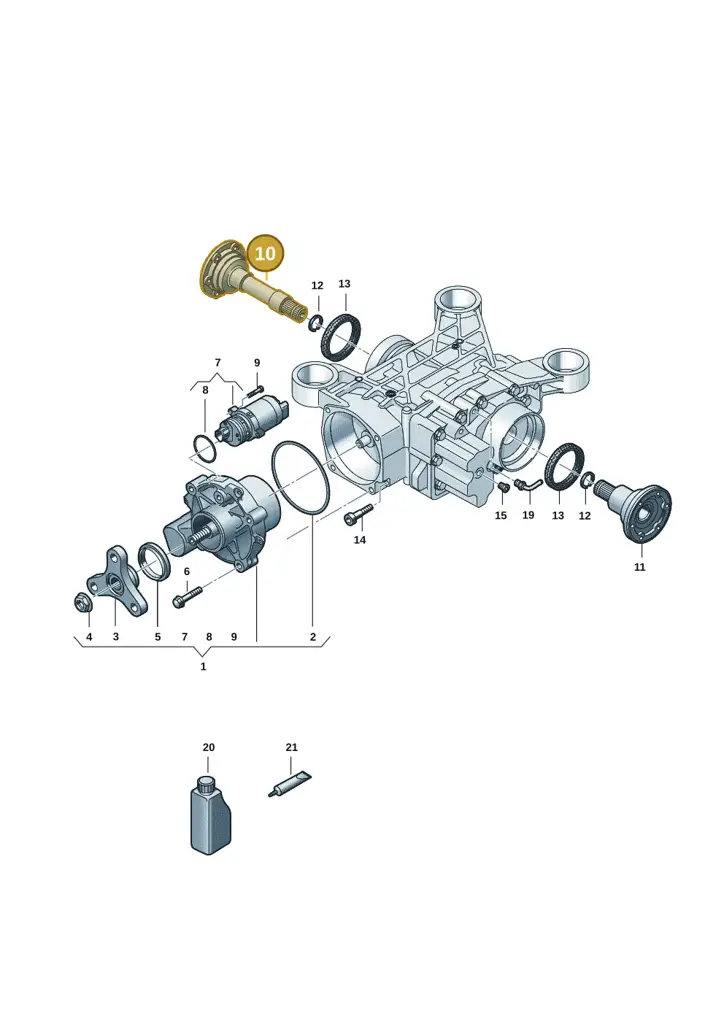 01Z525356 — Volkswagen Tiguan 2.0 4Motion (2017-2024) diagram 5h0525100, position 10