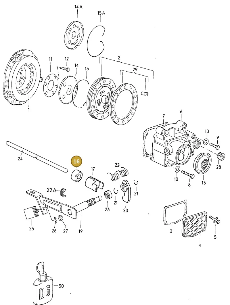 020141165H — Volkswagen Scirocco (1983-1989) diagram 007053000, position 16