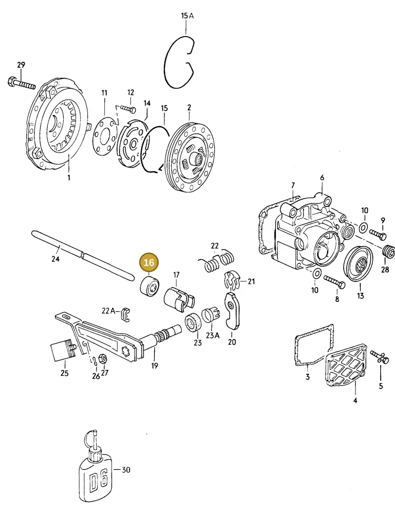 020141165H — Volkswagen Jetta                  85 (1984-1985) diagram 014059000, position 16