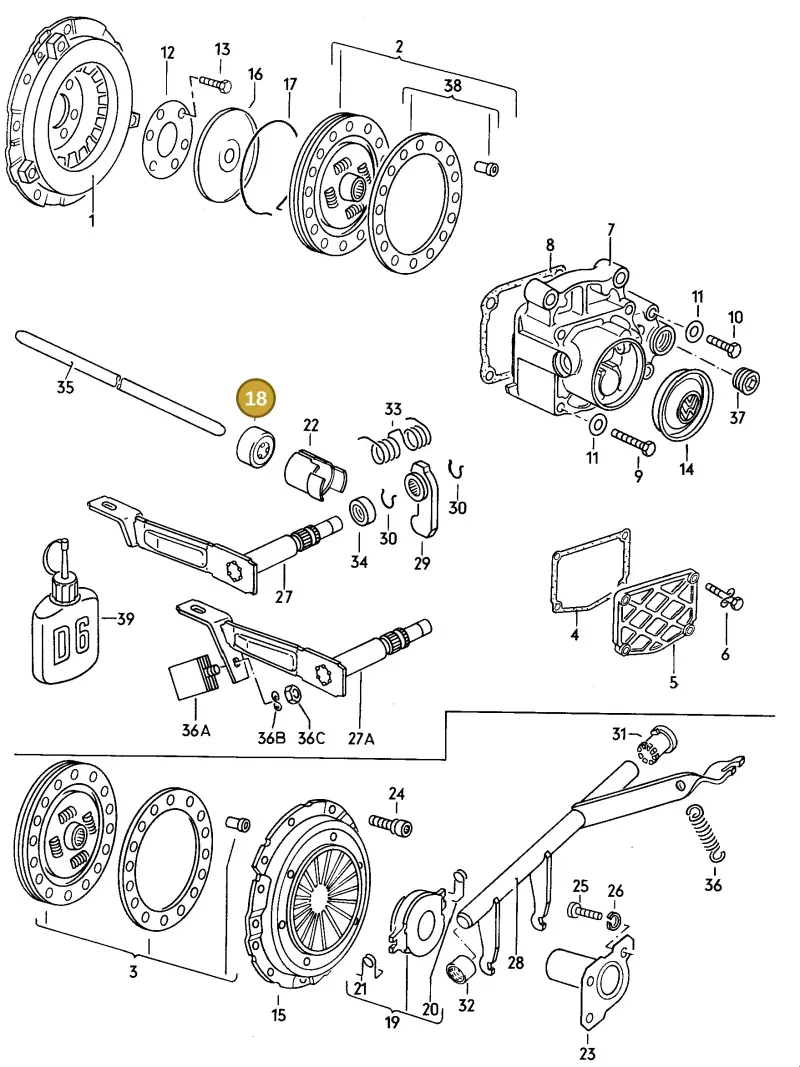 020141165H — Volkswagen Scirocco (1978-1980) diagram 027038000, position 18
