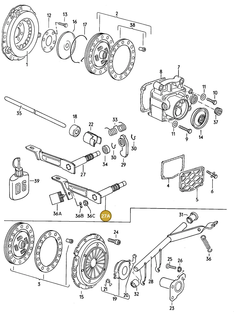 020141701N — Volkswagen Scirocco (1978-1980) diagram 027038000, position 27A