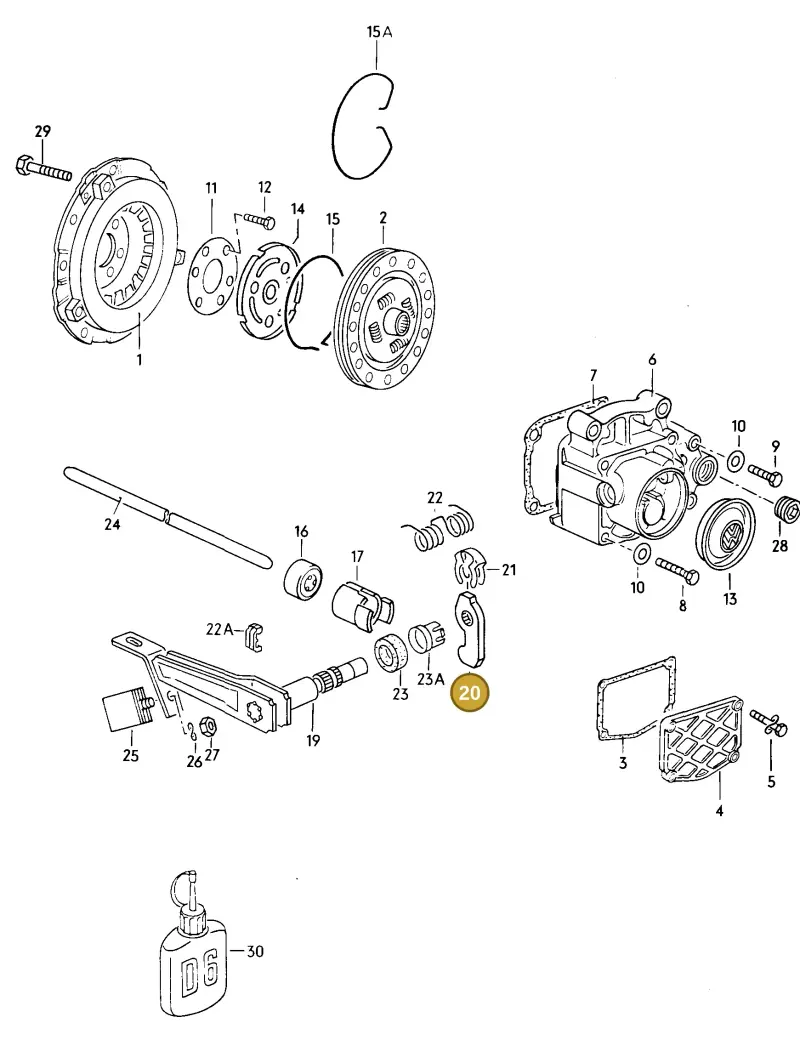 020141709B — Volkswagen Jetta                  85 (1984-1985) diagram 014059000, position 20