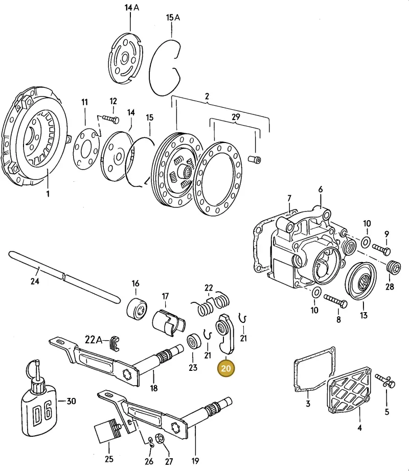 020141709B — Volkswagen Scirocco (1981-1981) diagram 026053000, position 20