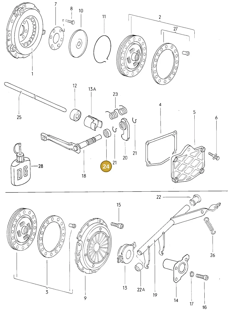 020141733 — Volkswagen Scirocco (1976-1978) diagram 001017000, position 24