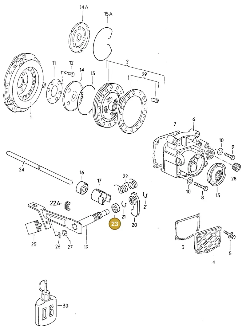 020141733 — Volkswagen Scirocco (1983-1989) diagram 007053000, position 23