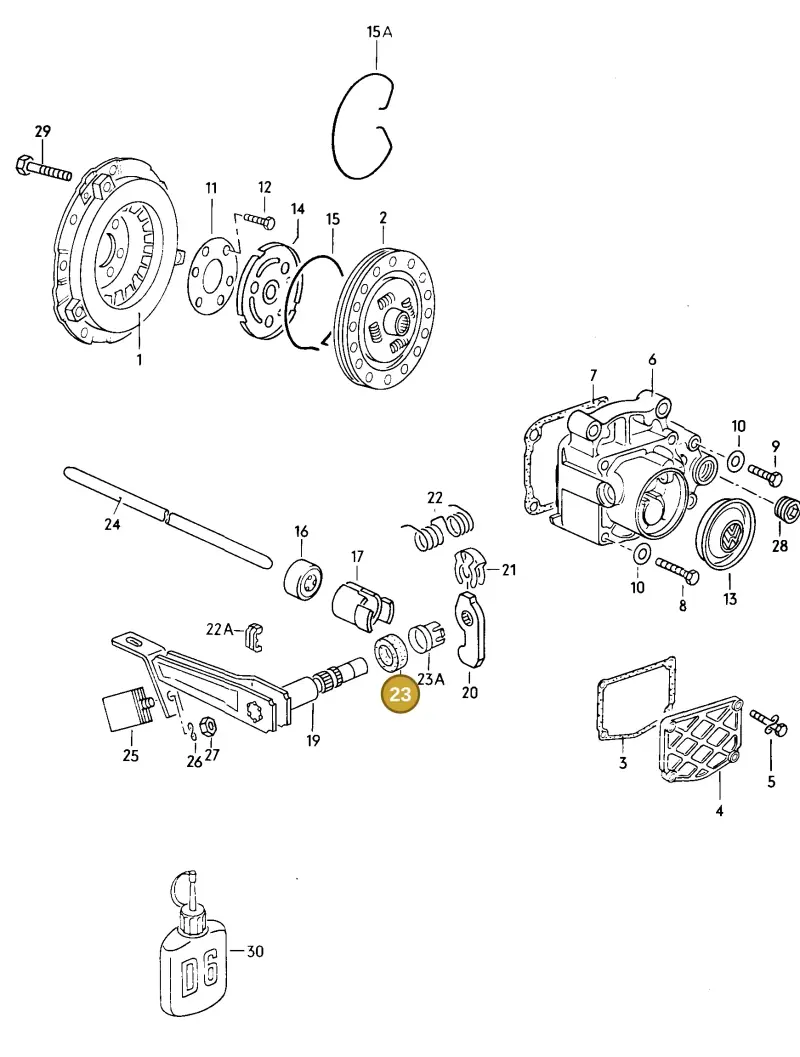 020141733 — Volkswagen Jetta (1989-1991) diagram 014059000, position 23