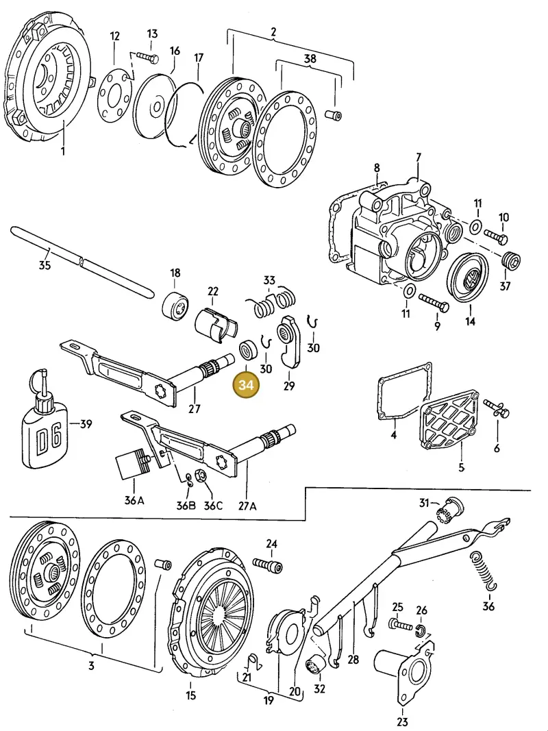 020141733 — Volkswagen Scirocco (1978-1980) diagram 027038000, position 34