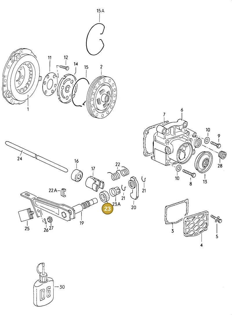 020141733 — Volkswagen CADDY (1982-1992) diagram 043028000, position 23