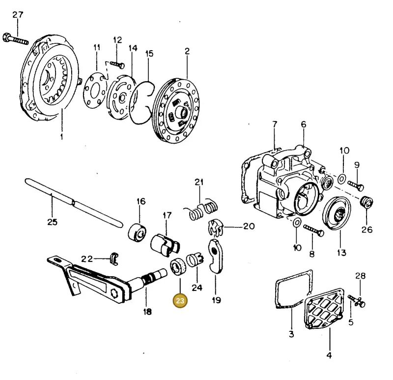 020141733 — Volkswagen GOLF,JETTA (MEX) (1987-1992) diagram 108029000, position 23