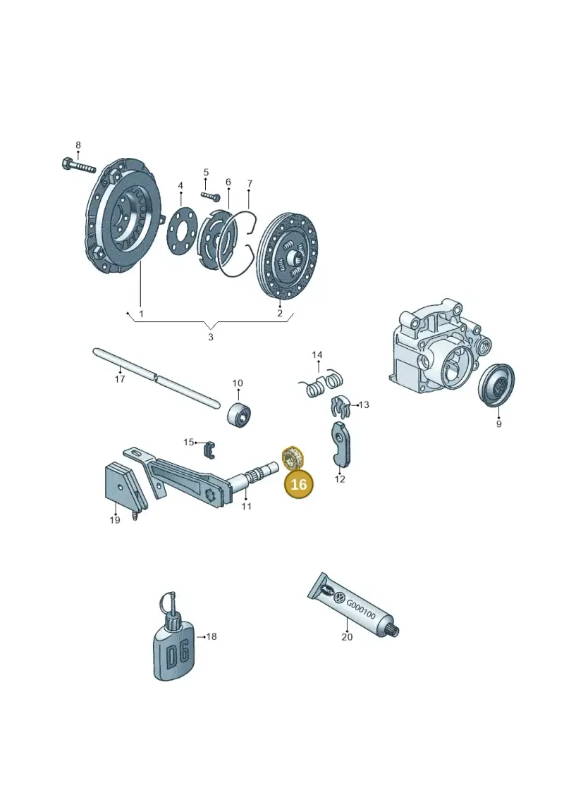 020141733 — Volkswagen GOLF CABRIO (2002-2002) diagram 121141200, position 16