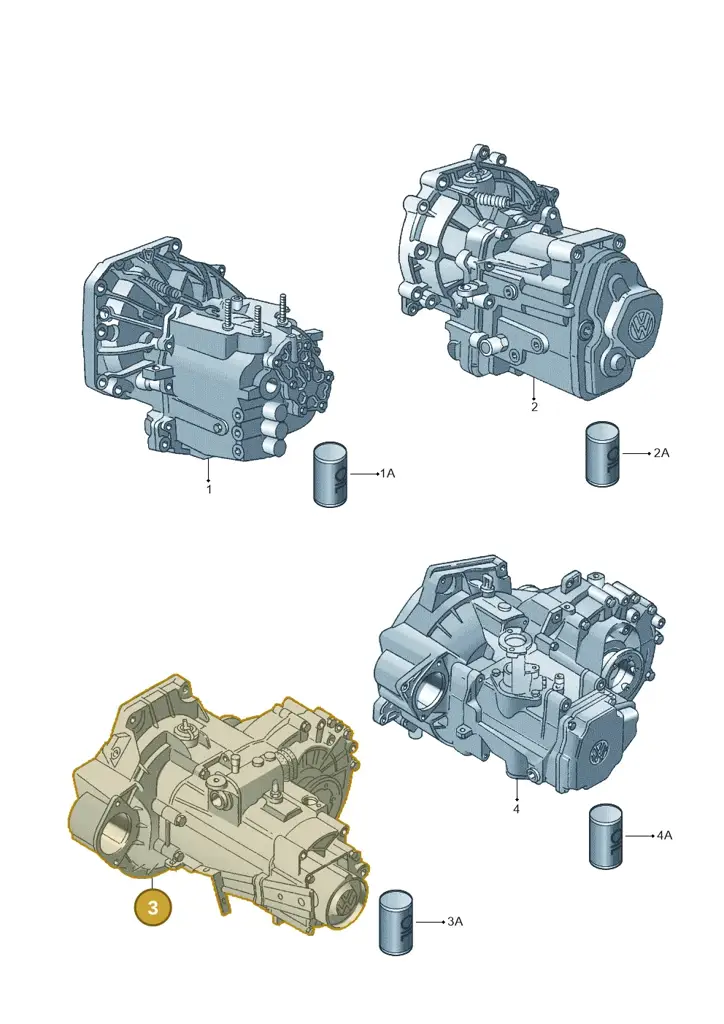 020300050F — Volkswagen GOLF VAR./VENTO (1996-1999) diagram 121300100, position 3