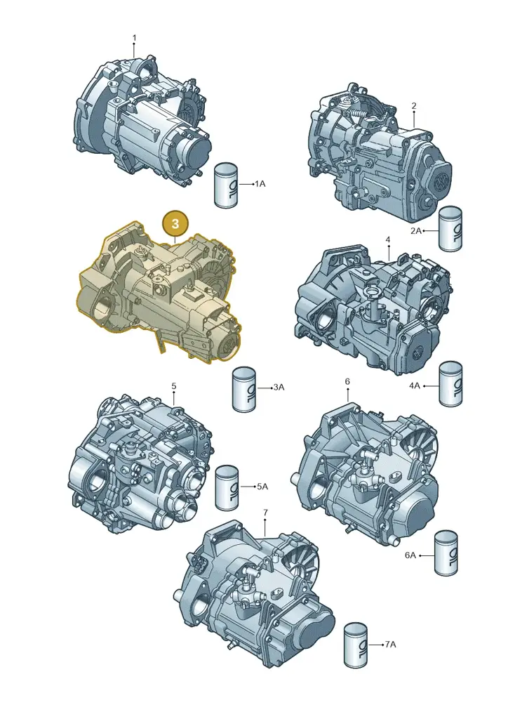020300050S — Volkswagen GOLF CABRIO (1998-2001) diagram 203300100, position 3
