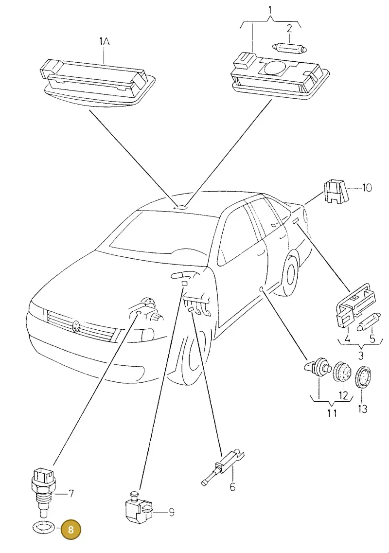 020301244 — Volkswagen POLO CLASSIC           06> (2005-) diagram 236947100, position 8