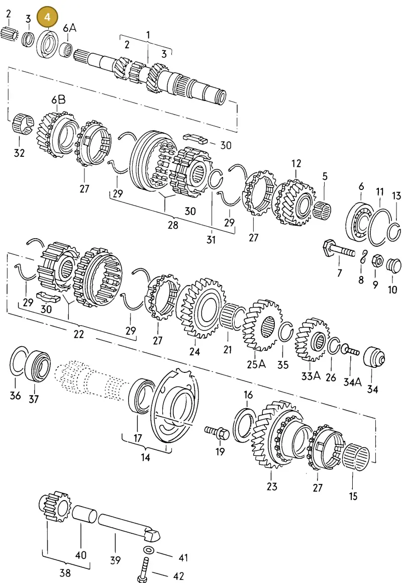 020311113 — Volkswagen Jetta (1989-1991) diagram 013086000, position 4