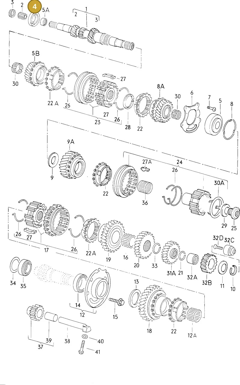 020311113 — Volkswagen CADDY (1982-1992) diagram 013087000, position 4
