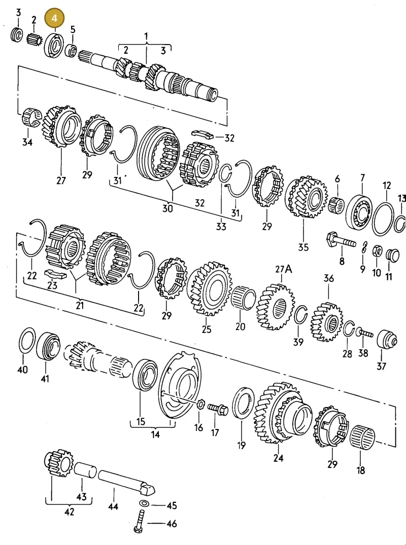 020311113 — Volkswagen CADDY (1982-1992) diagram 043039000, position 4