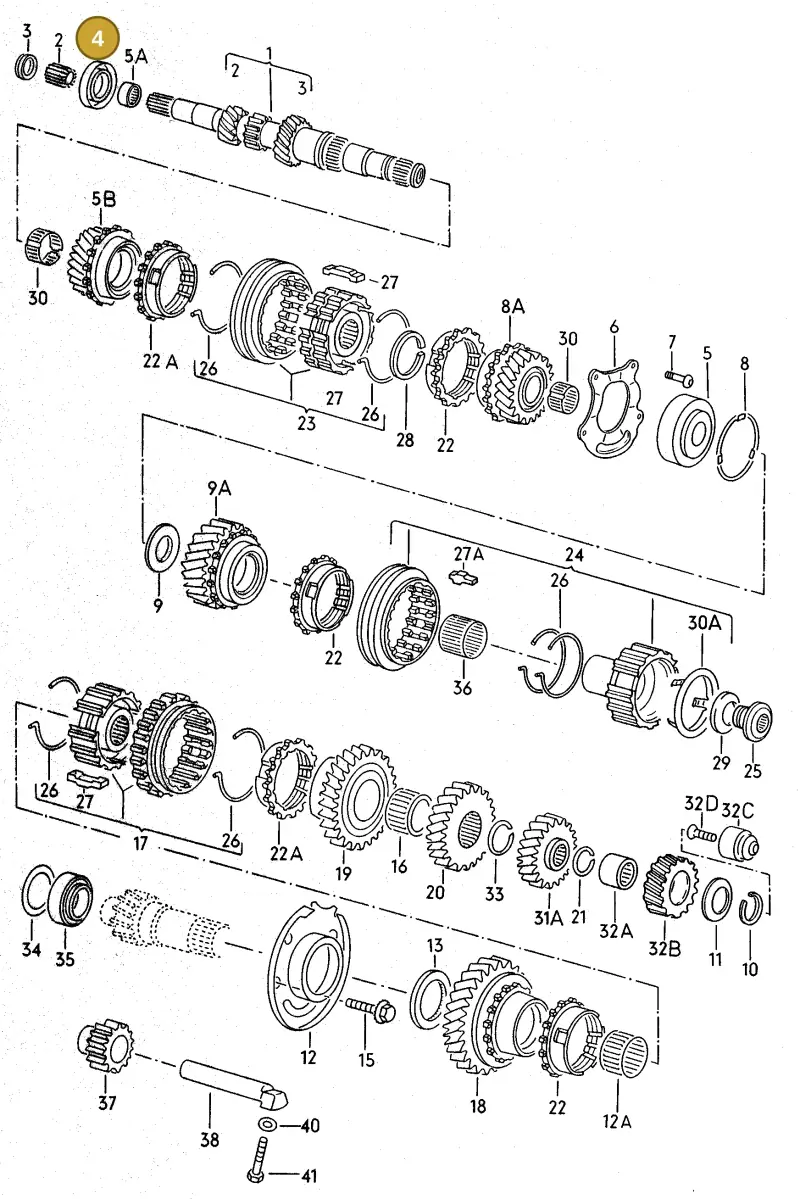 020311113 — Volkswagen Golf/Jetta syn, Rallye (1985-1991) diagram 067087000, position 4