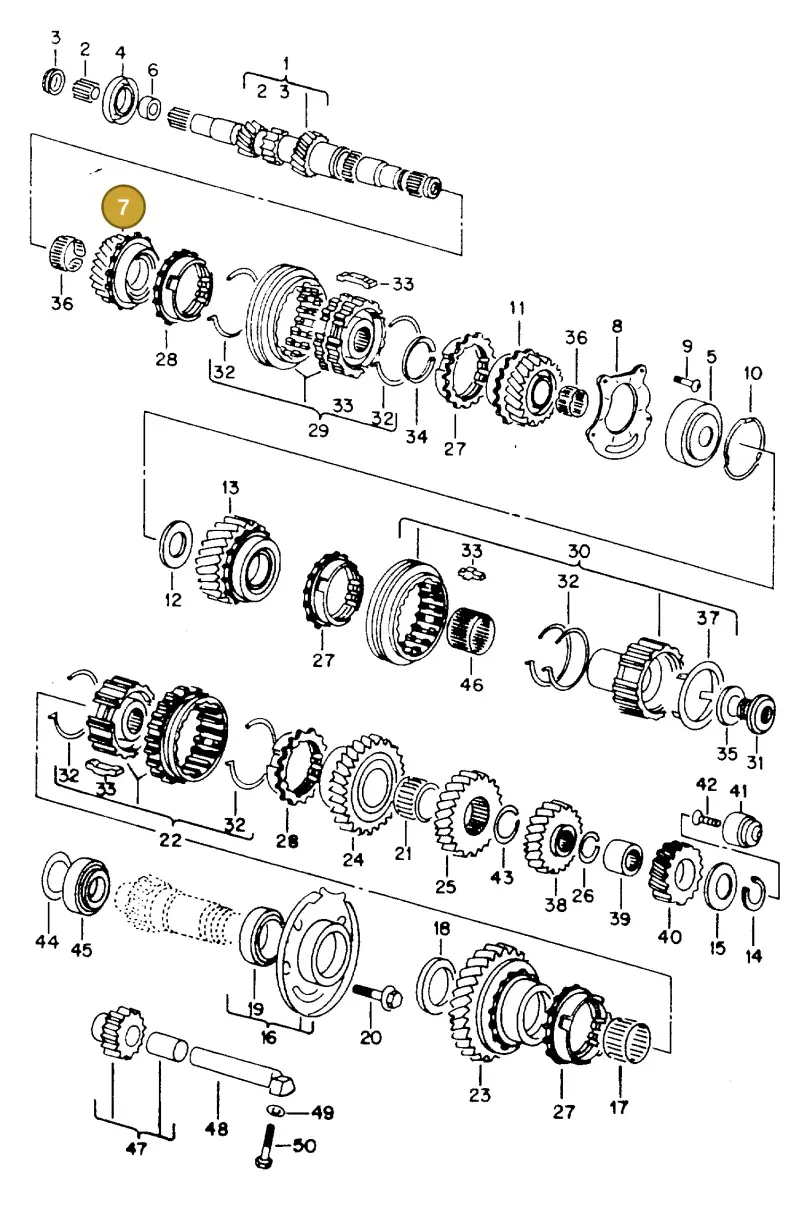 020311131H — Volkswagen GOLF,JETTA (MEX) (1987-1992) diagram 108049000, position 7