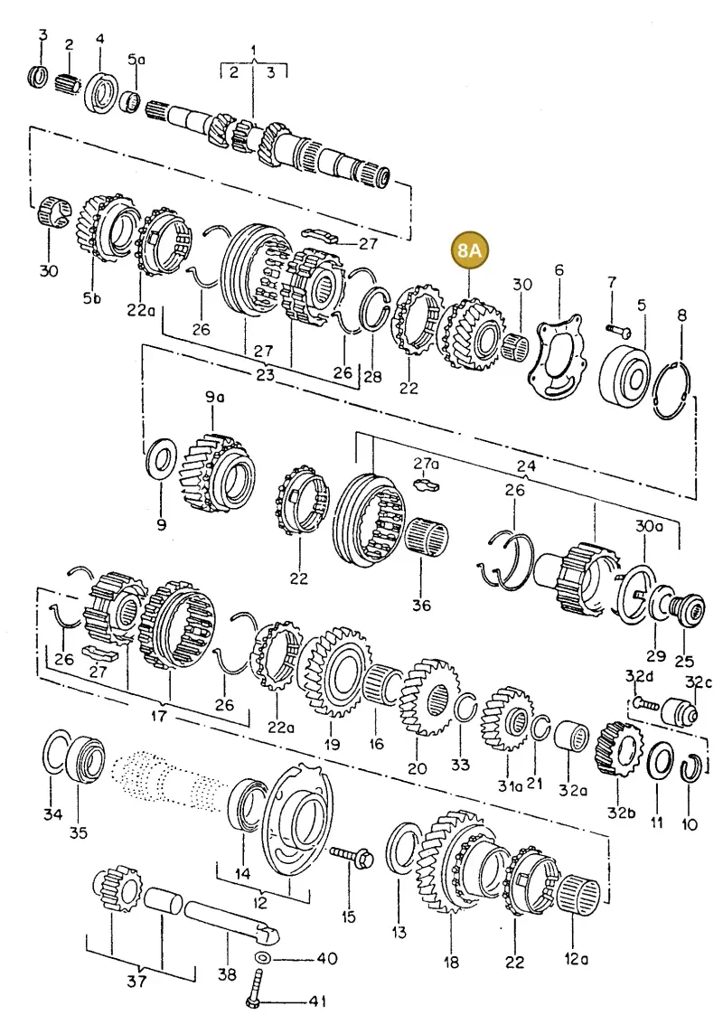 020311149M — Volkswagen Golf/Jetta  "USA","MEX"89>92 (1988-1992) diagram 042038000, position 8A