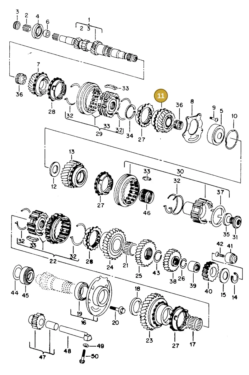 020311149M — Volkswagen GOLF,JETTA (MEX) (1987-1992) diagram 108049000, position 11