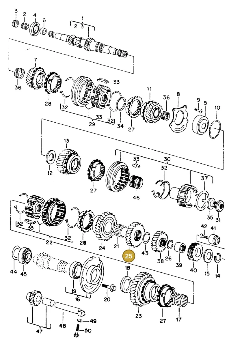 020311285H — Volkswagen GOLF,JETTA (MEX) (1987-1992) diagram 108049000, position 25