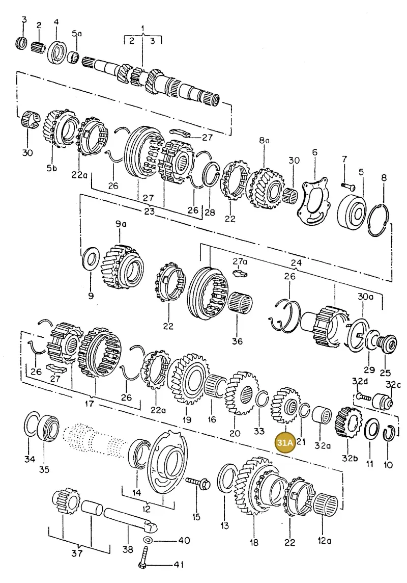 020311351P — Volkswagen Golf/Jetta  "USA","MEX"89>92 (1988-1992) diagram 042038000, position 31A