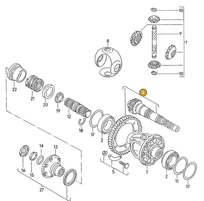 020409143Q — Volkswagen JETTA (FAW) 91> (1991-) diagram 121409200, position 3