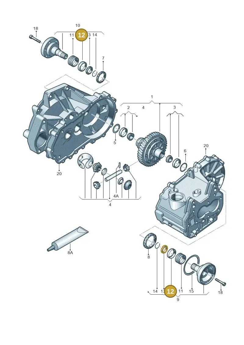 020409378 — Volkswagen Jetta (2013-2014) diagram 420409170, position 12