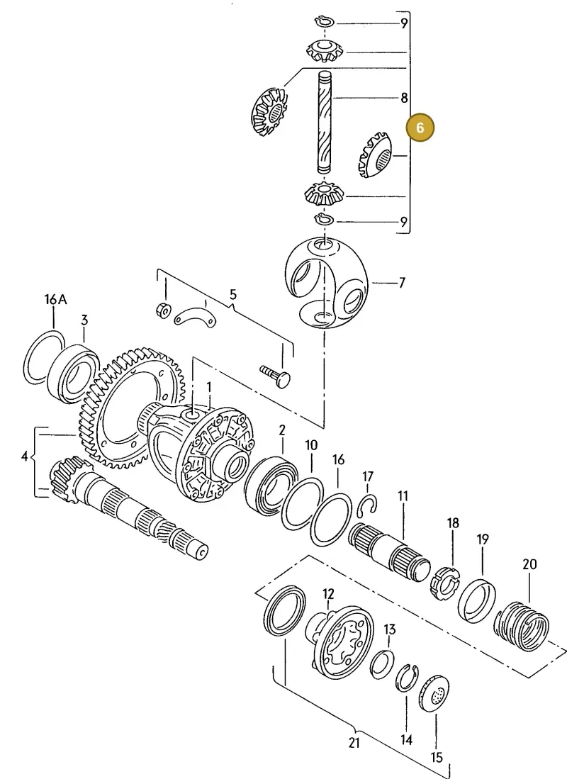 020498081A — Volkswagen Golf/Jetta syn, Rallye (1985-1991) diagram 067099000, position 6