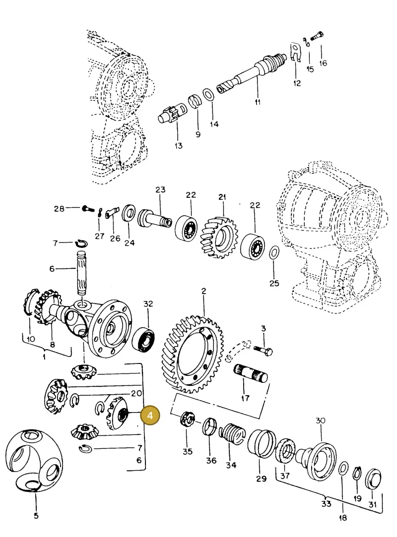 020498081A — Volkswagen GOLF,JETTA (MEX) (1987-1992) diagram 108057000, position 4