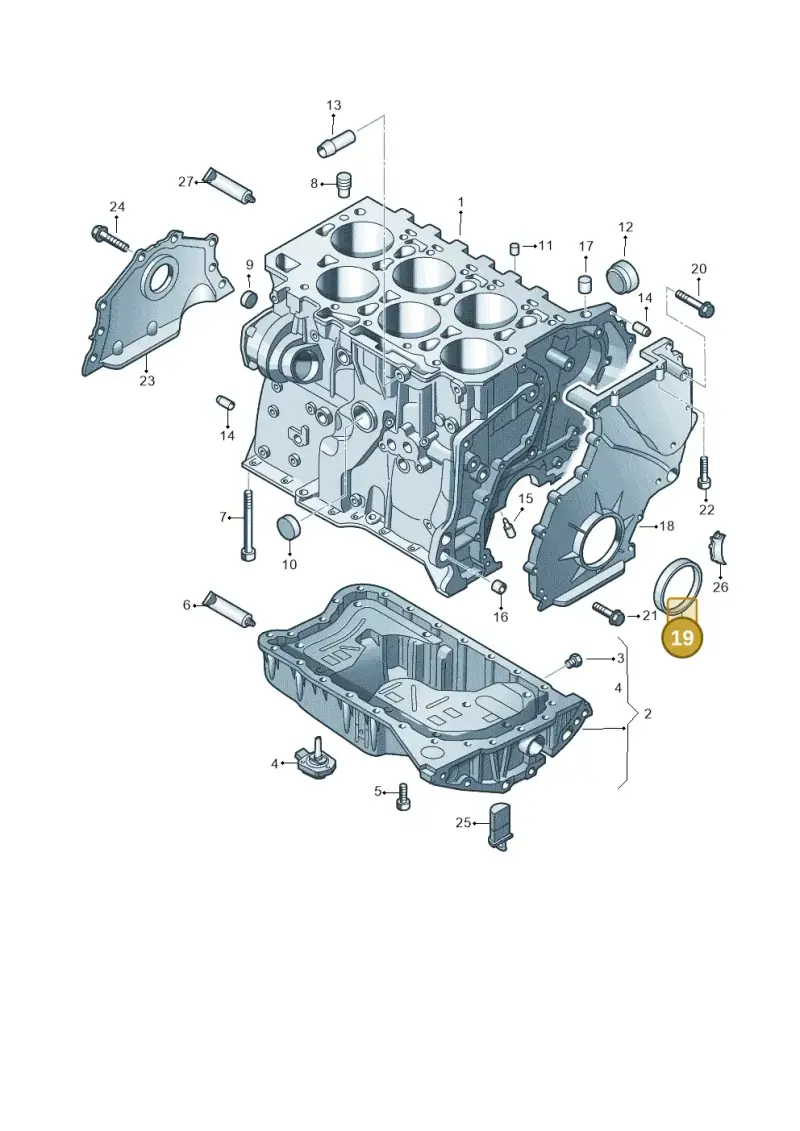 021103051C — Volkswagen Touareg BlueMotion (2014-2018) diagram 787103100, position 19