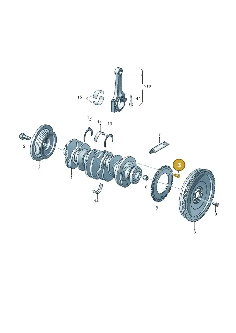 021105229 — Volkswagen Passat saloon (2010-2015) diagram 702105400, position 3