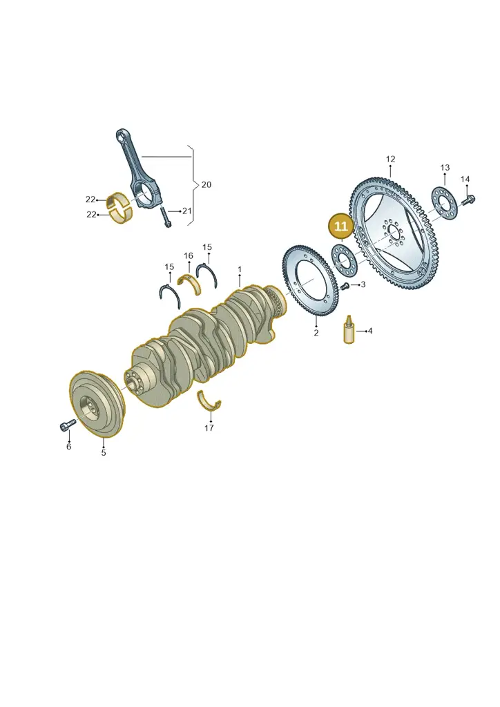 021105301 — Volkswagen Touareg BlueMotion (2014-2018) diagram 693105100, position 11