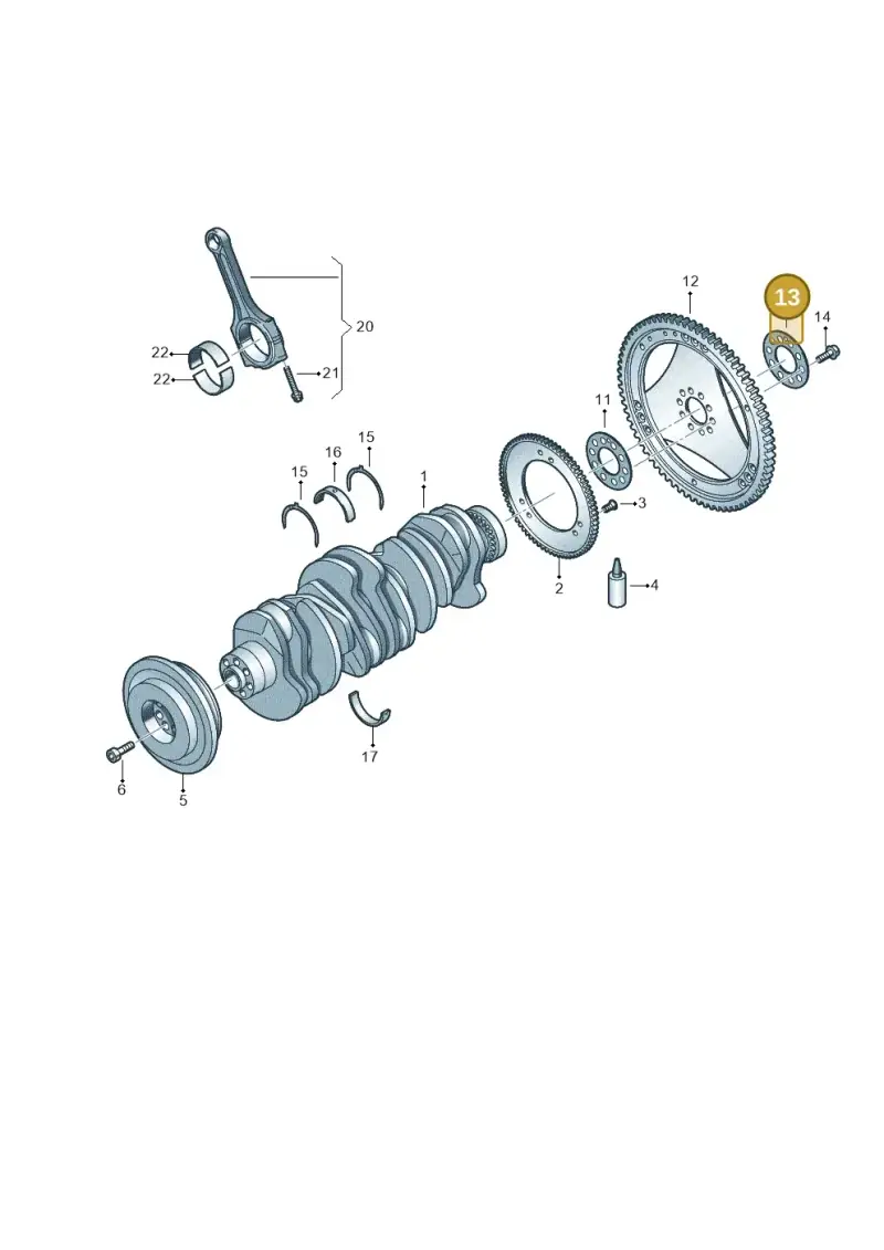 021105303B — Volkswagen Touareg BlueMotion (2014-2018) diagram 693105100, position 13