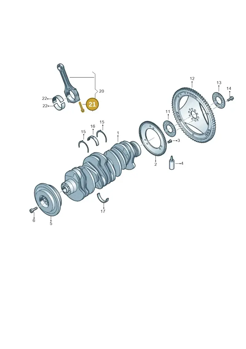 021105425B — Volkswagen Touareg BlueMotion (2014-2018) diagram 693105100, position 21