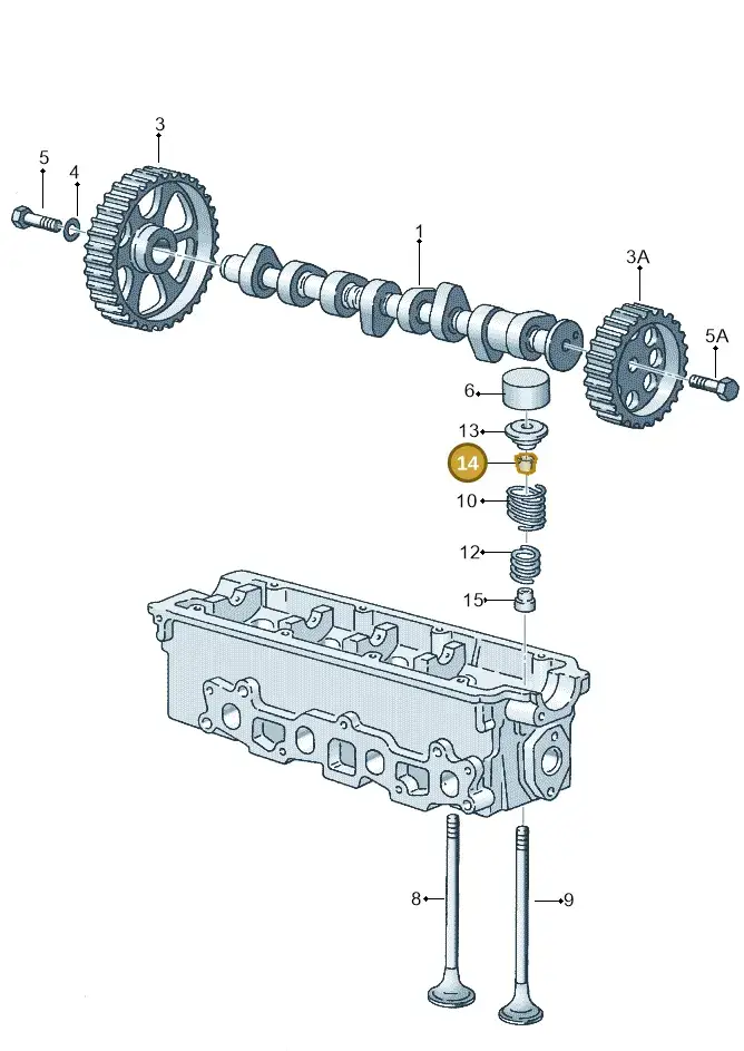 021109651 — Volkswagen Polo (2008-2009) diagram 121109050, position 14
