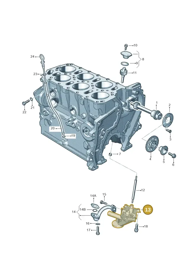 021115105B — Volkswagen Sharan (2008-2010) diagram 195115300, position 13