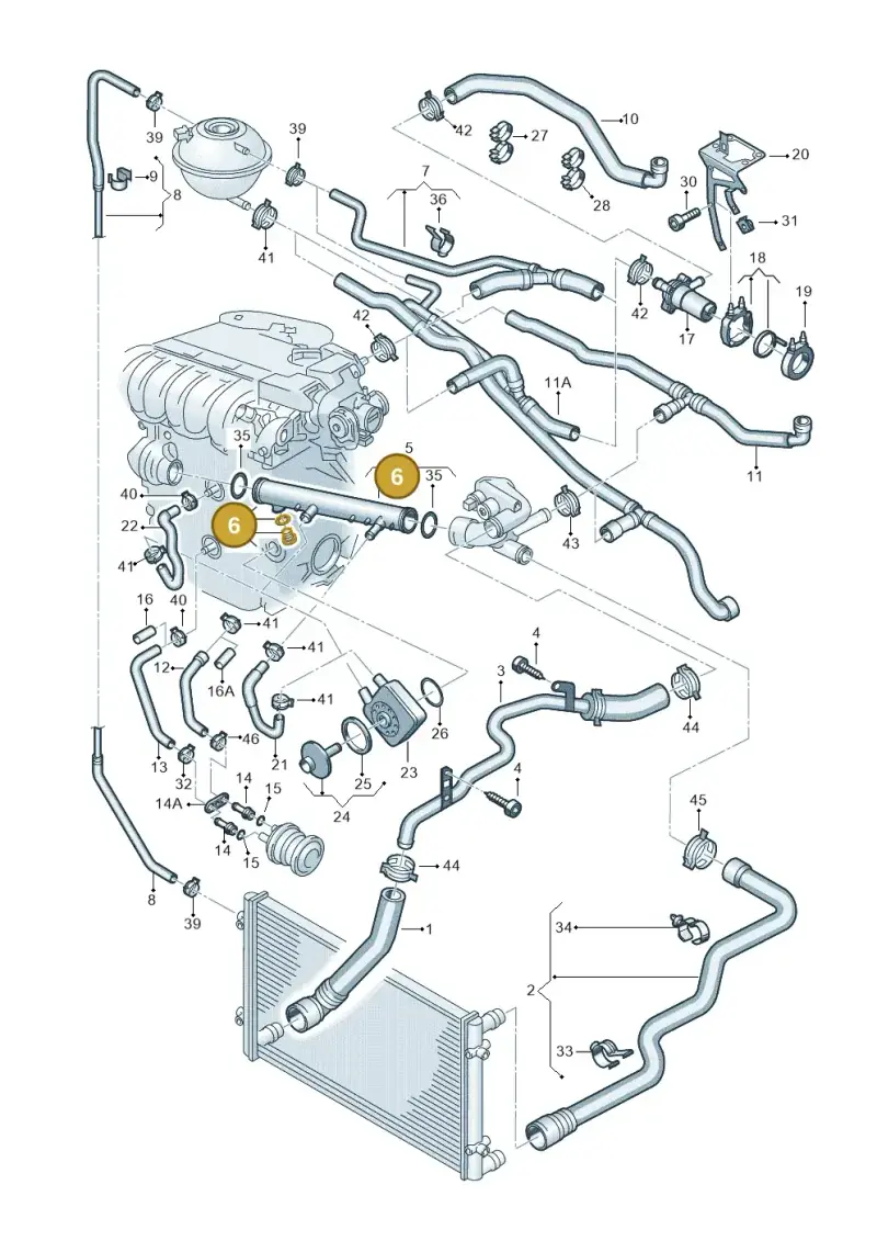 021121022 — Volkswagen Touareg (2005-2006) diagram 478121350, position 6