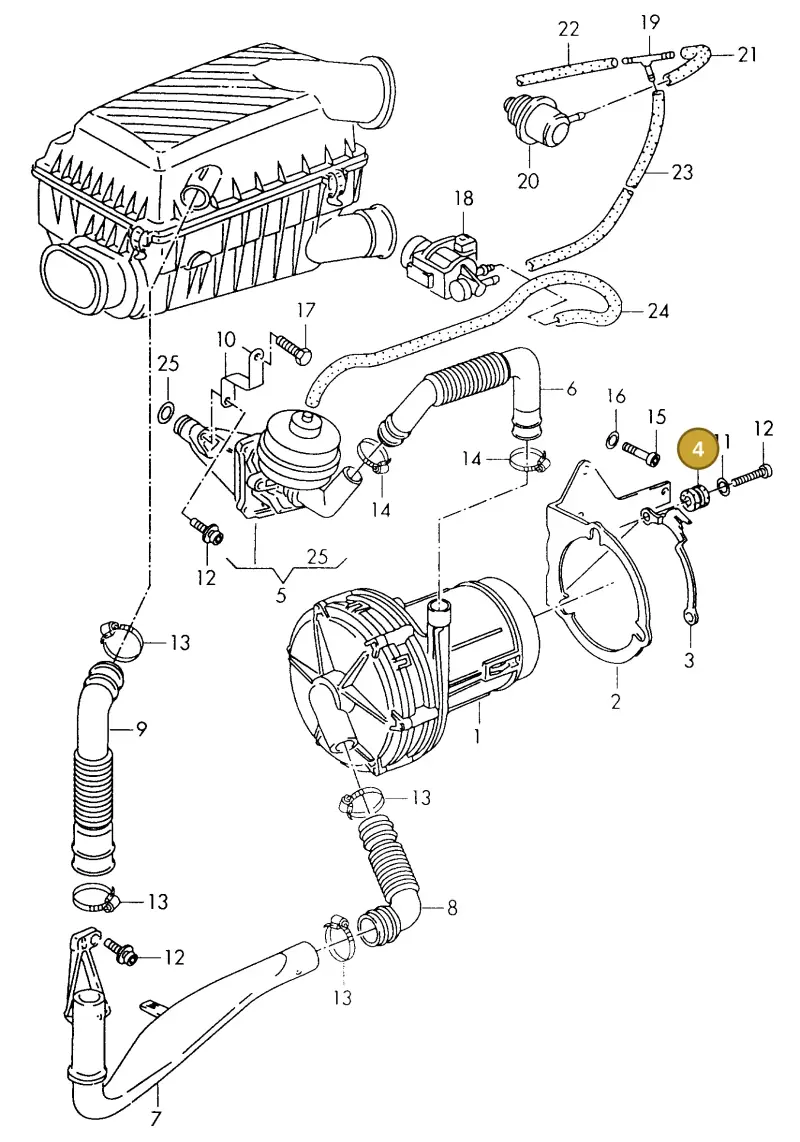 021131085B — Volkswagen Transporter            96 (1996-1996) diagram 122036050, position 4